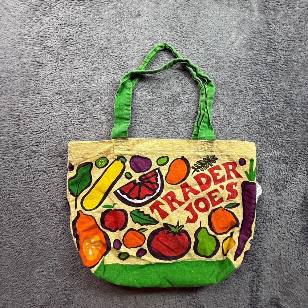 Trader Joe's Tote Bag Unisex OS Vintage Veggie Produce Canvas USA Made Reusable